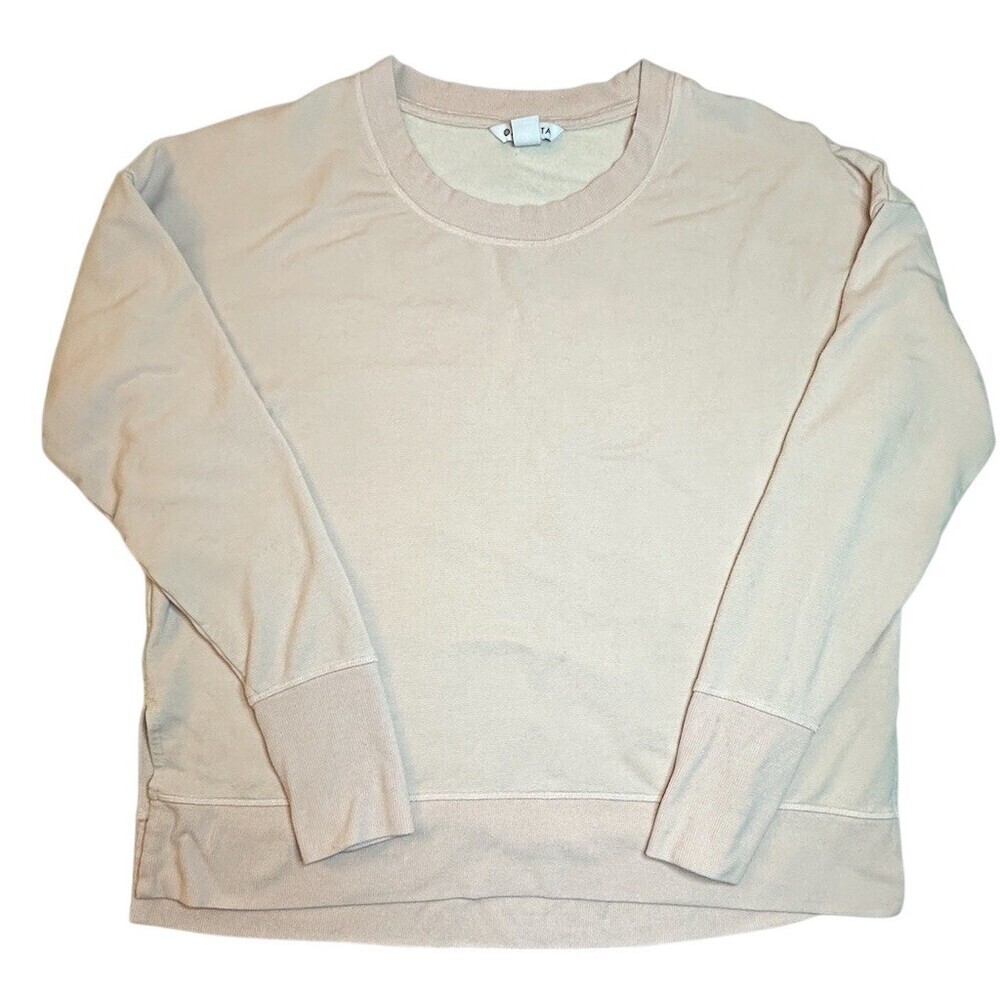 Athleta Sweatshirt Womens Size L Pink Crew Neck Pullover Long Sleeve